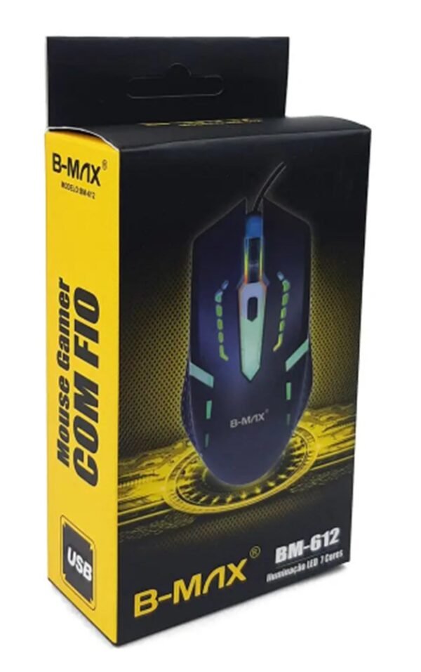 Mouse óptico USB Gamer Com iluminação LED BM-612 B-MAX