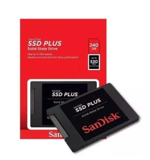 SSD Sandisk Plus 240GB, SATA, Leitura 530 MB/s - SDSSDA-240G-G26